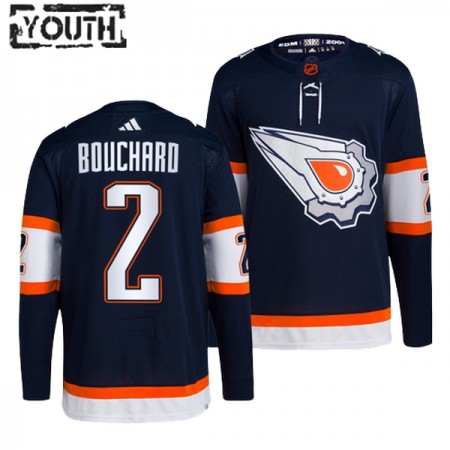 Edmonton Oilers Trikot Evan Bouchard 2 Adidas 2022-23 Navy Reverse Retro 2.0 Authentic - Kinder
